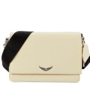 NWT Zadig & Voltaire Women's Lolita Wings Grained Leather Crossbody Bag